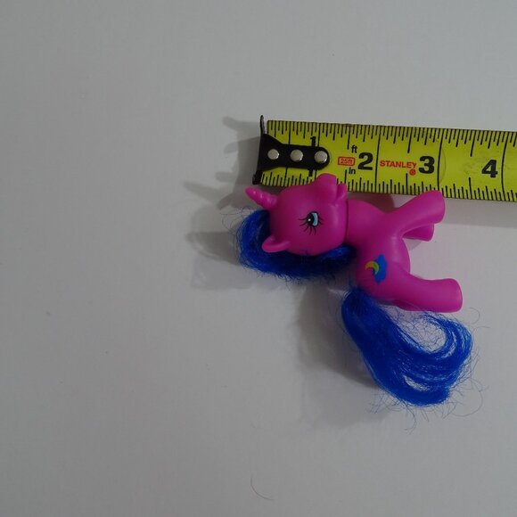 Gi-Go Purple Unicorn Figure Blue Hair Pony Cloud/Moon Toy Collectible 3 Inch - Picture 6 of 6
